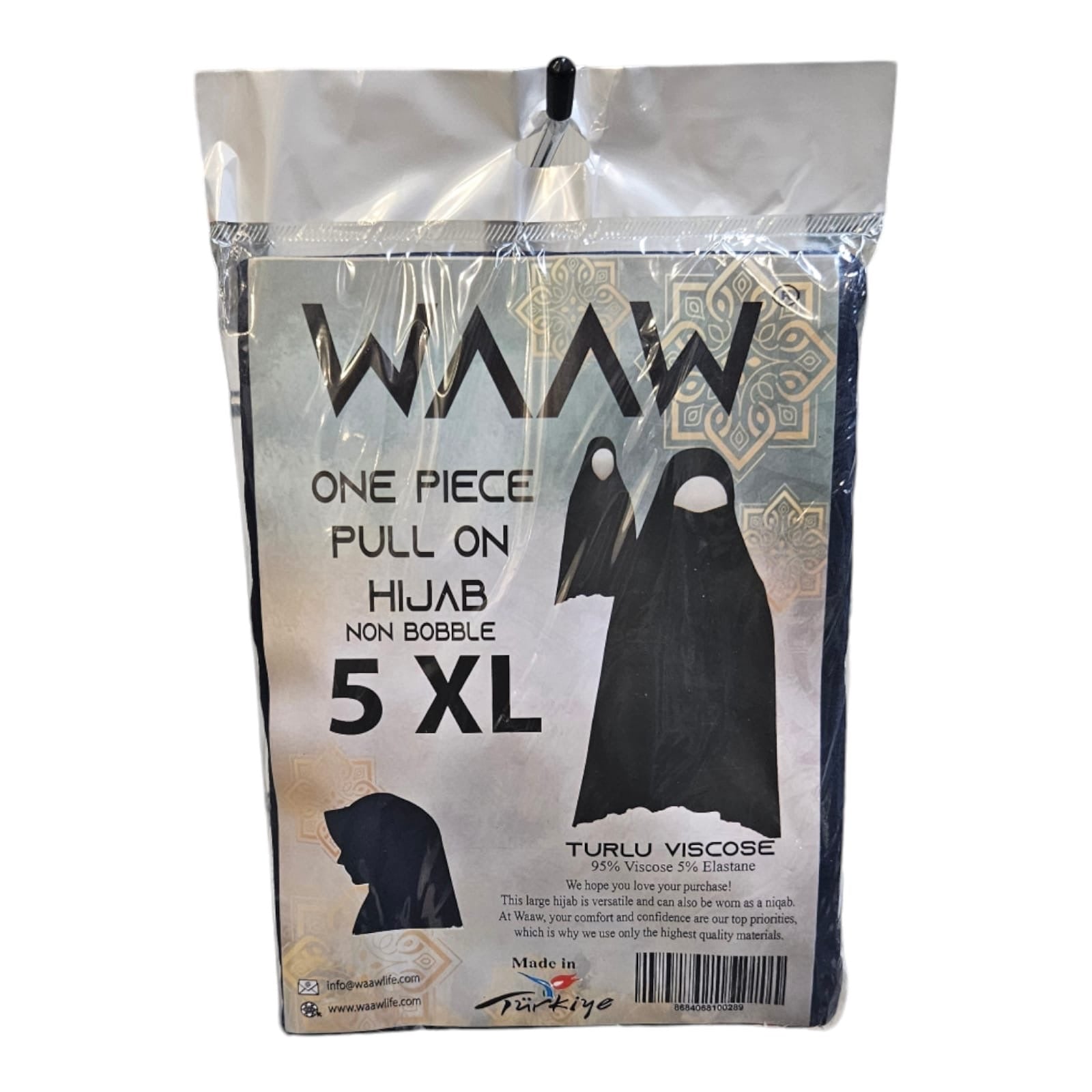 5 XL - Turlu viscose hijab. Non bubble material.