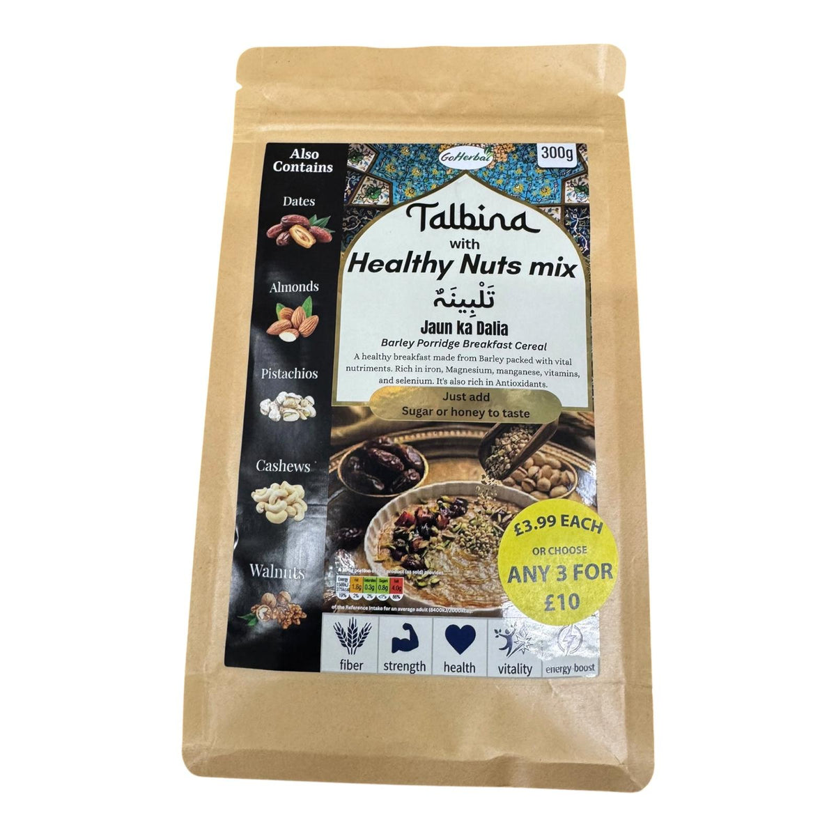 Go Herbal Talbina Healthy Nuts Mix & Dates 300g