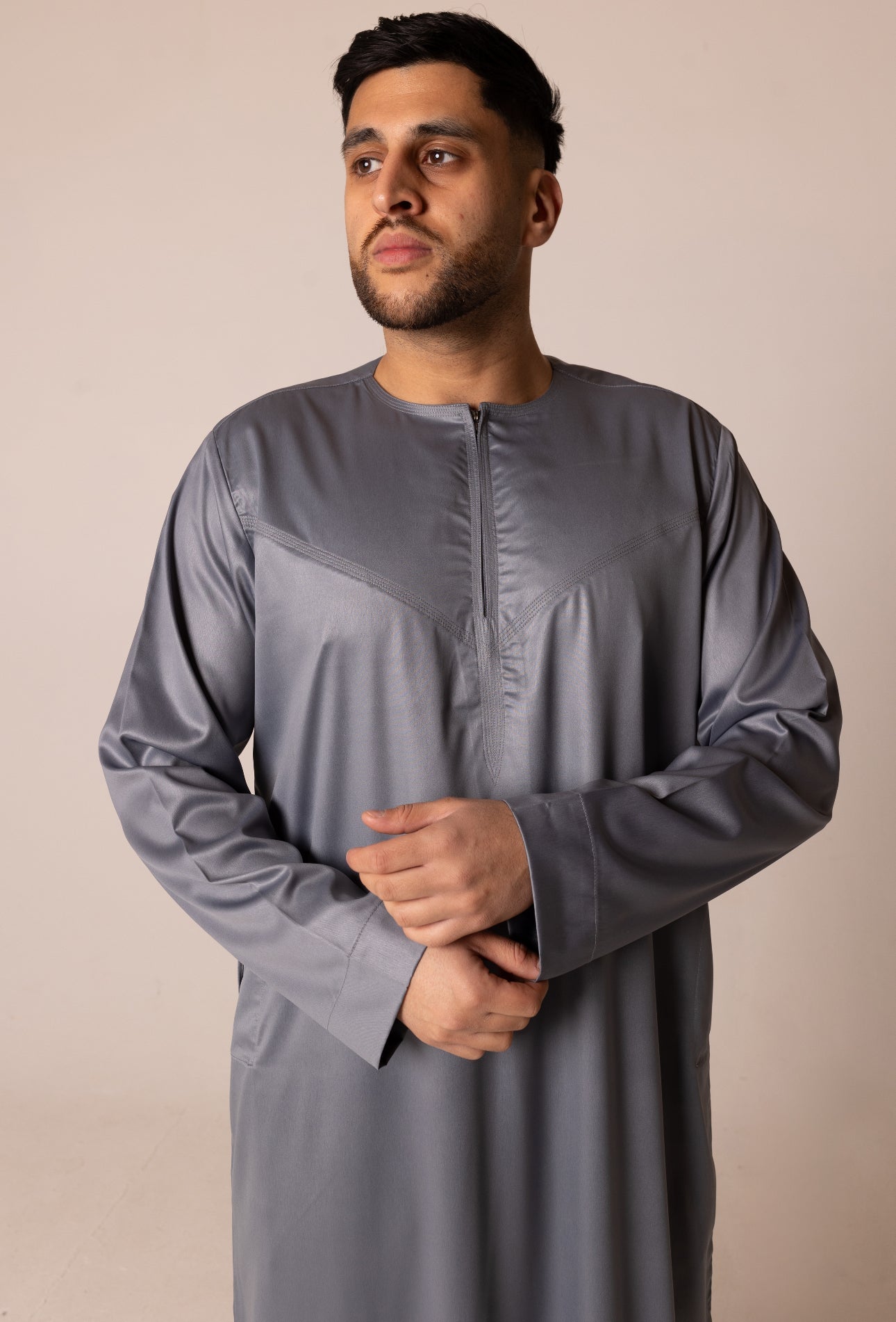 Classic Kids Emirati Thobe ( Dark Grey ) image 1
