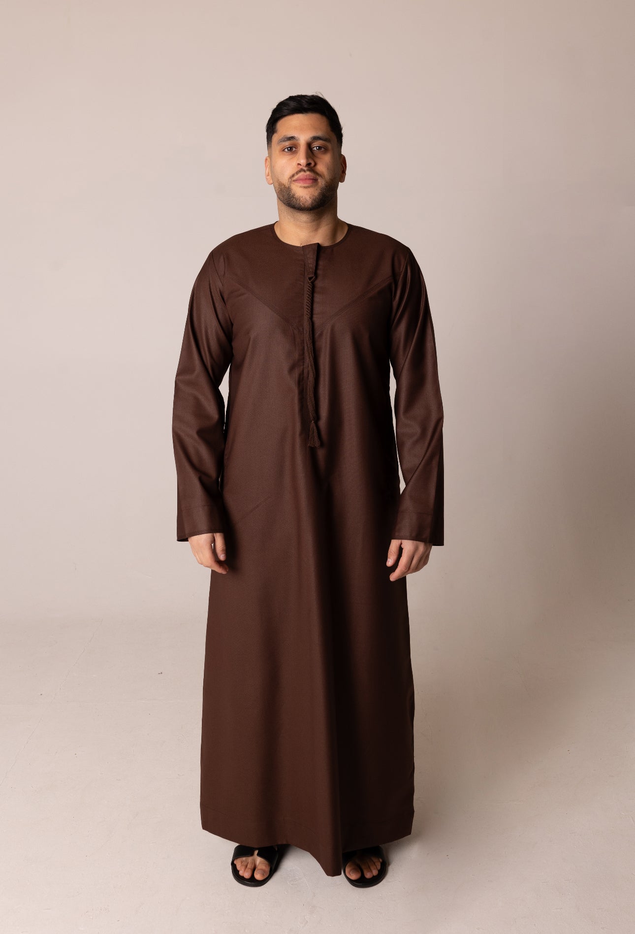 Quality Emirati Thobe ( Brown ) image 3