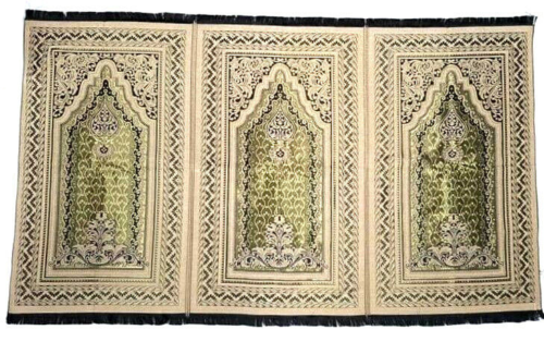 Extra Large Quality Shiny Triple Prayer Mat