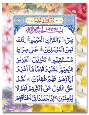 Surah Yaseen Large (9 Lines)