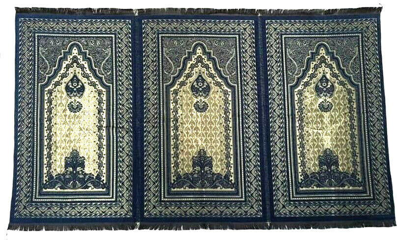 Extra Large Quality Shiny Triple Prayer Mat