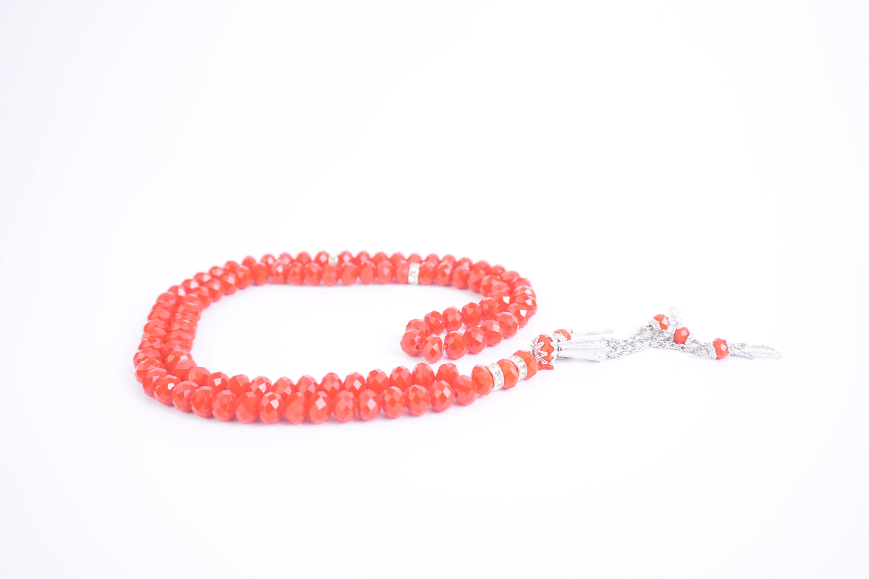 Quality Crystal Prayer Beads (Tasbih) - Red