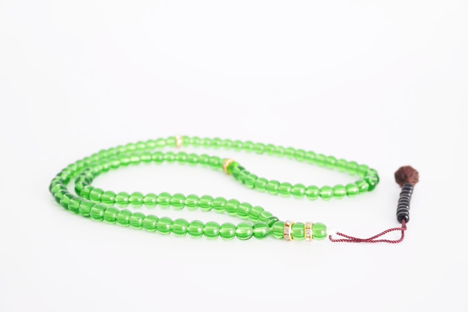 Quality Glass Prayer Beads Tasbih - Green