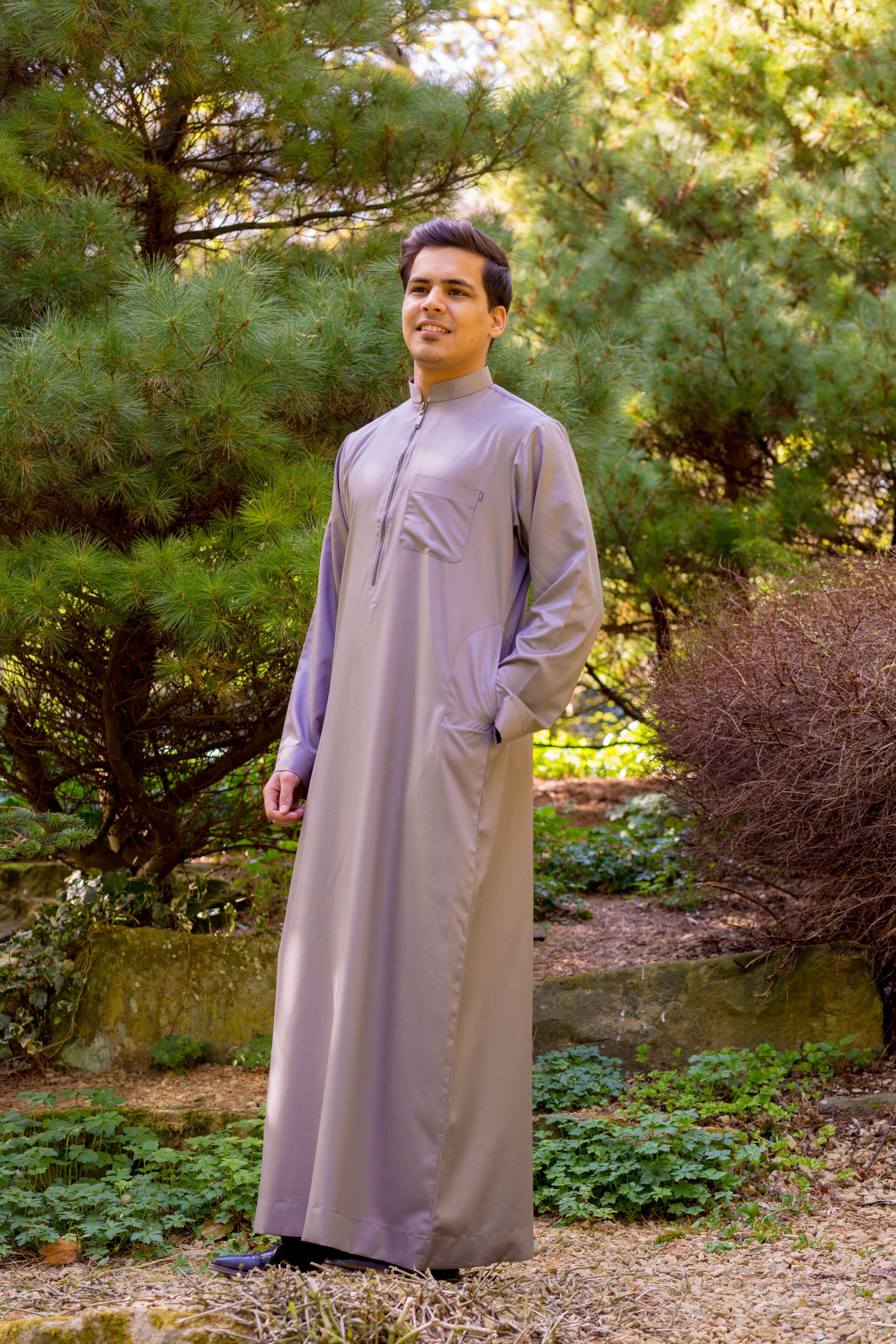 Classic Zip Thobe (Dark Grey)