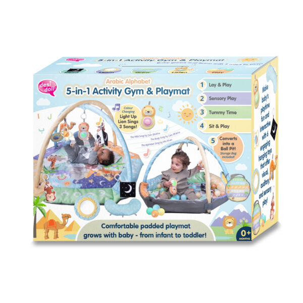 NEW! Arabic Alphabet 5-in-1 Activity Gym & Playmat
