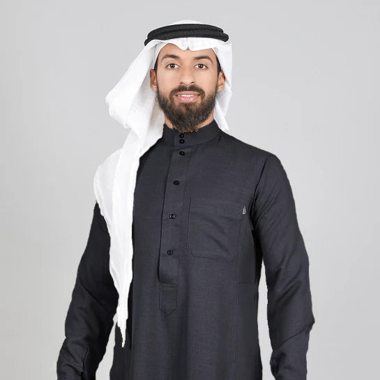 Nusuki Winter Thobe Black