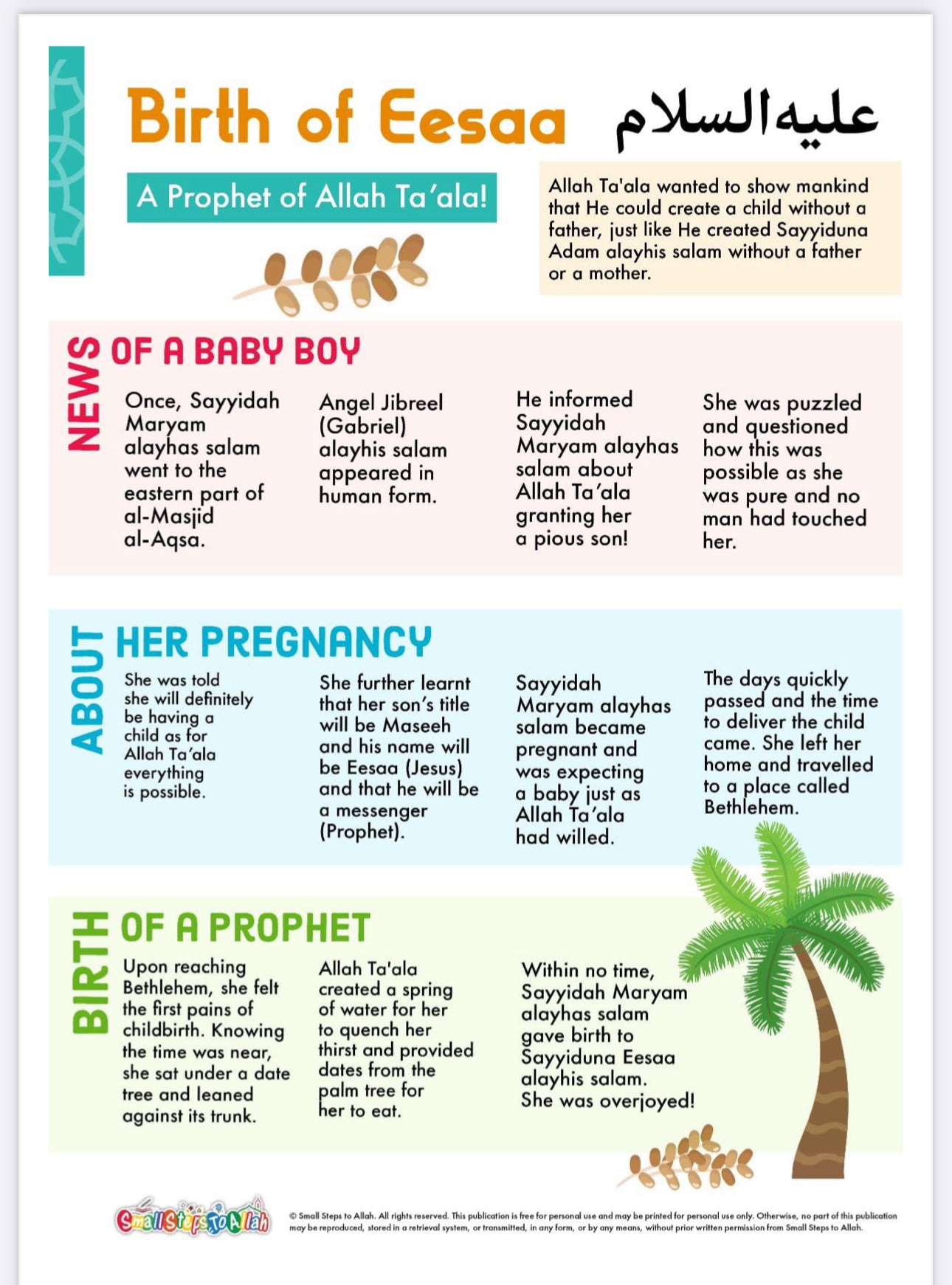 The Life of Eesaa alayhis salam Information & Activity Book