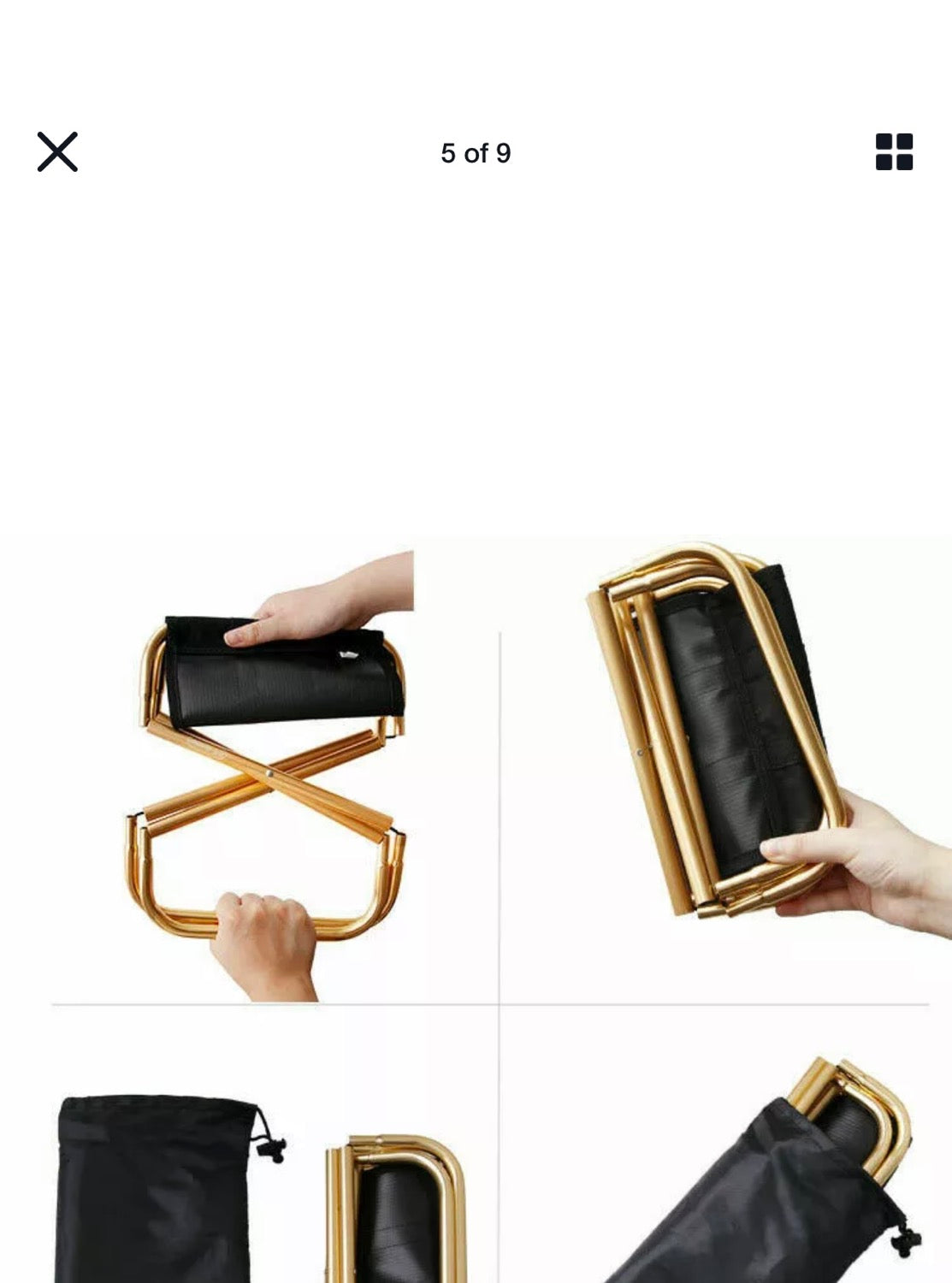 Portable Folding Mini Chair Foldable Stool Seat Aluminum