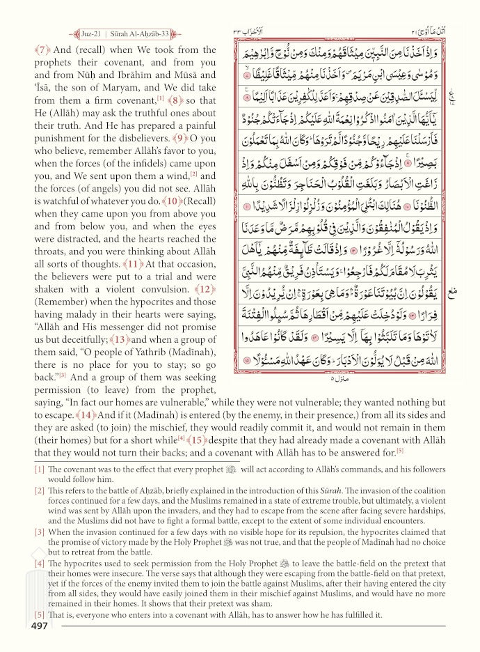 Meanings of the Noble Quran with Explanatory Notes | Complete Quran in 1 Volume,