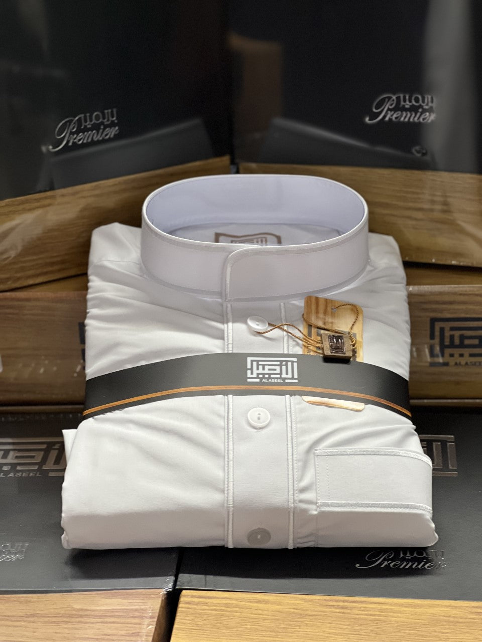 White Al Aseel Embroidered Thobe