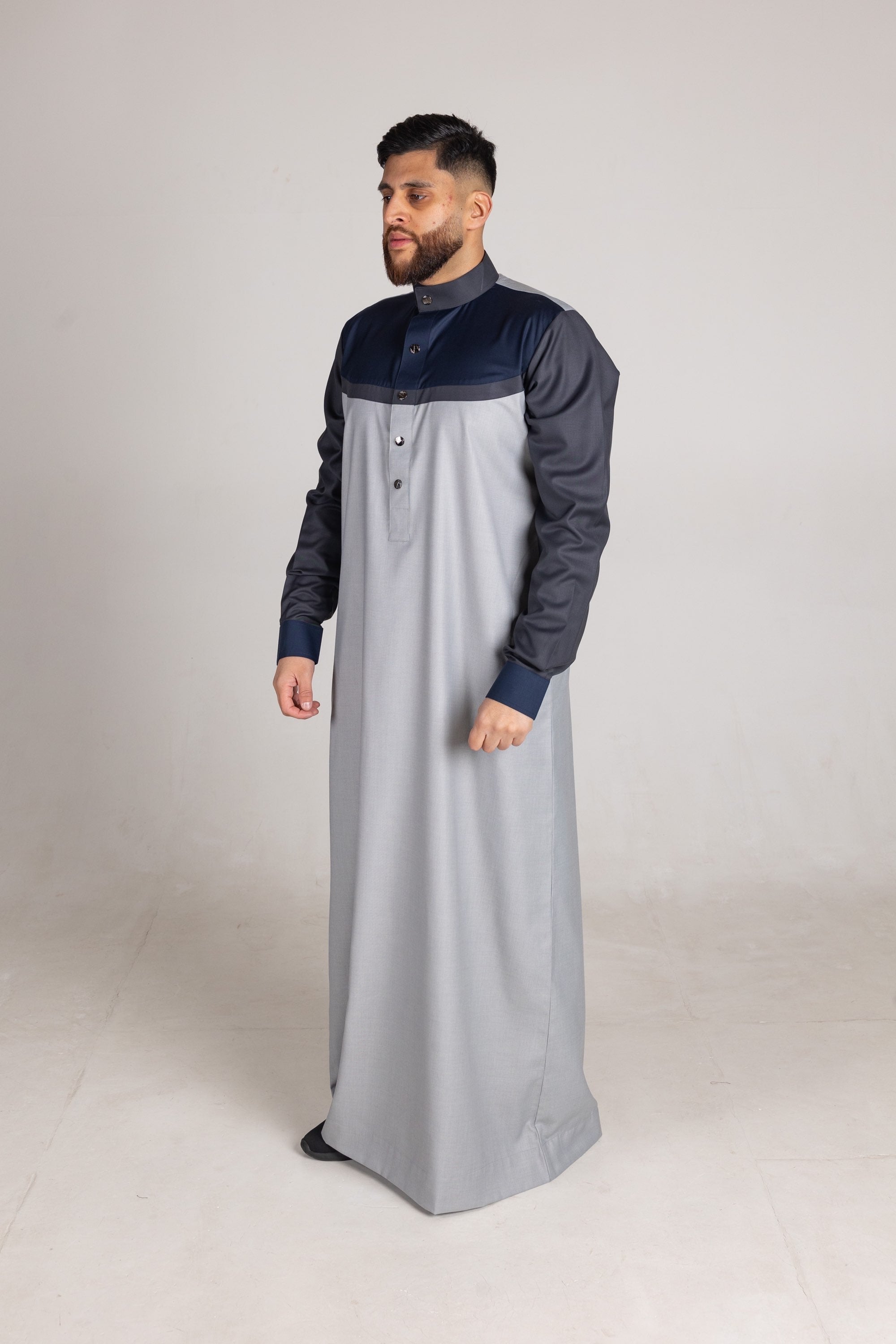 Kids Grey Smart Thobe Design ST3