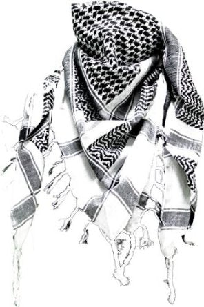 (Palestine) Scarf - White Black