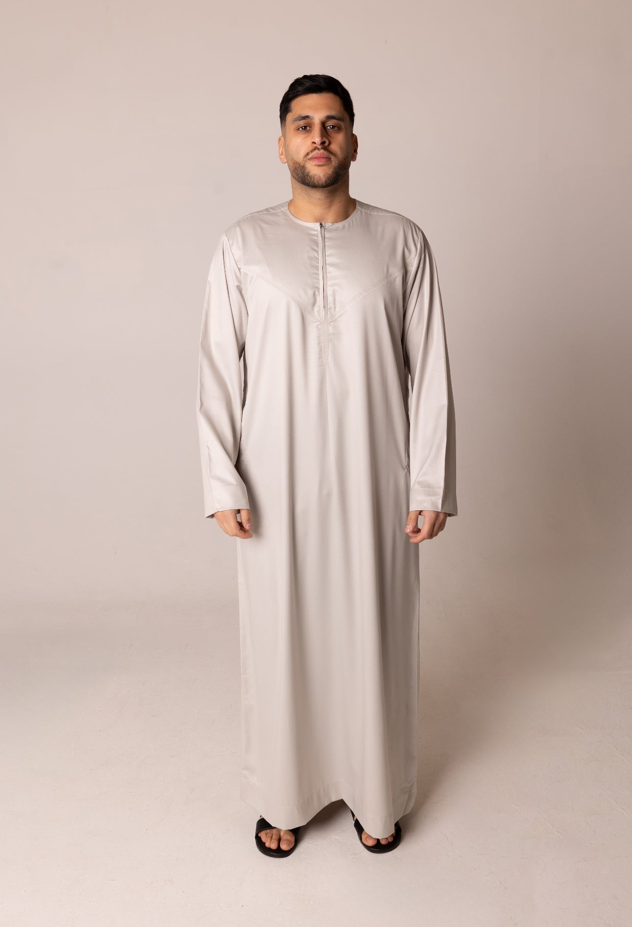 Classic Emirati Thobe ( Beige ) image 1