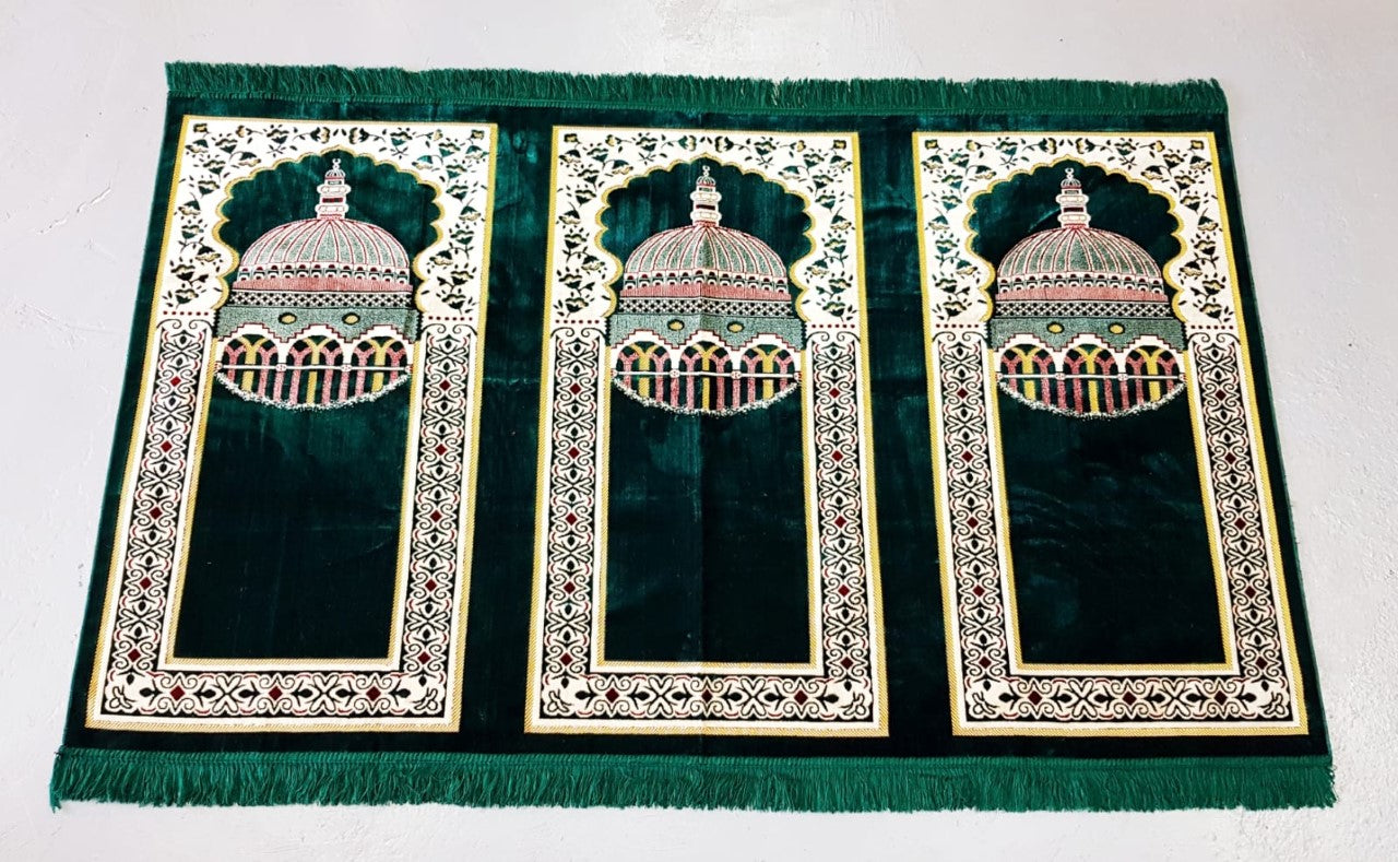 Extra Large Quality Velvet Prayer Mat for 4  image 1