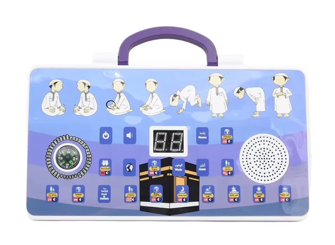 Islamic Interactive Prayer Rug Muslim Carpet for Children Worship Salat Musallah Praying Mats Electronic Digital Speaker Box Kid