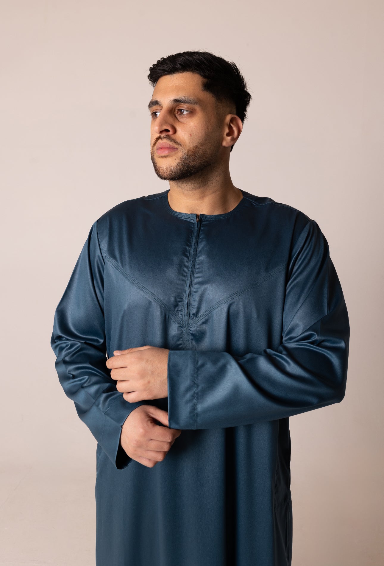 Classic Emirati Thobe ( Teal ) image 4