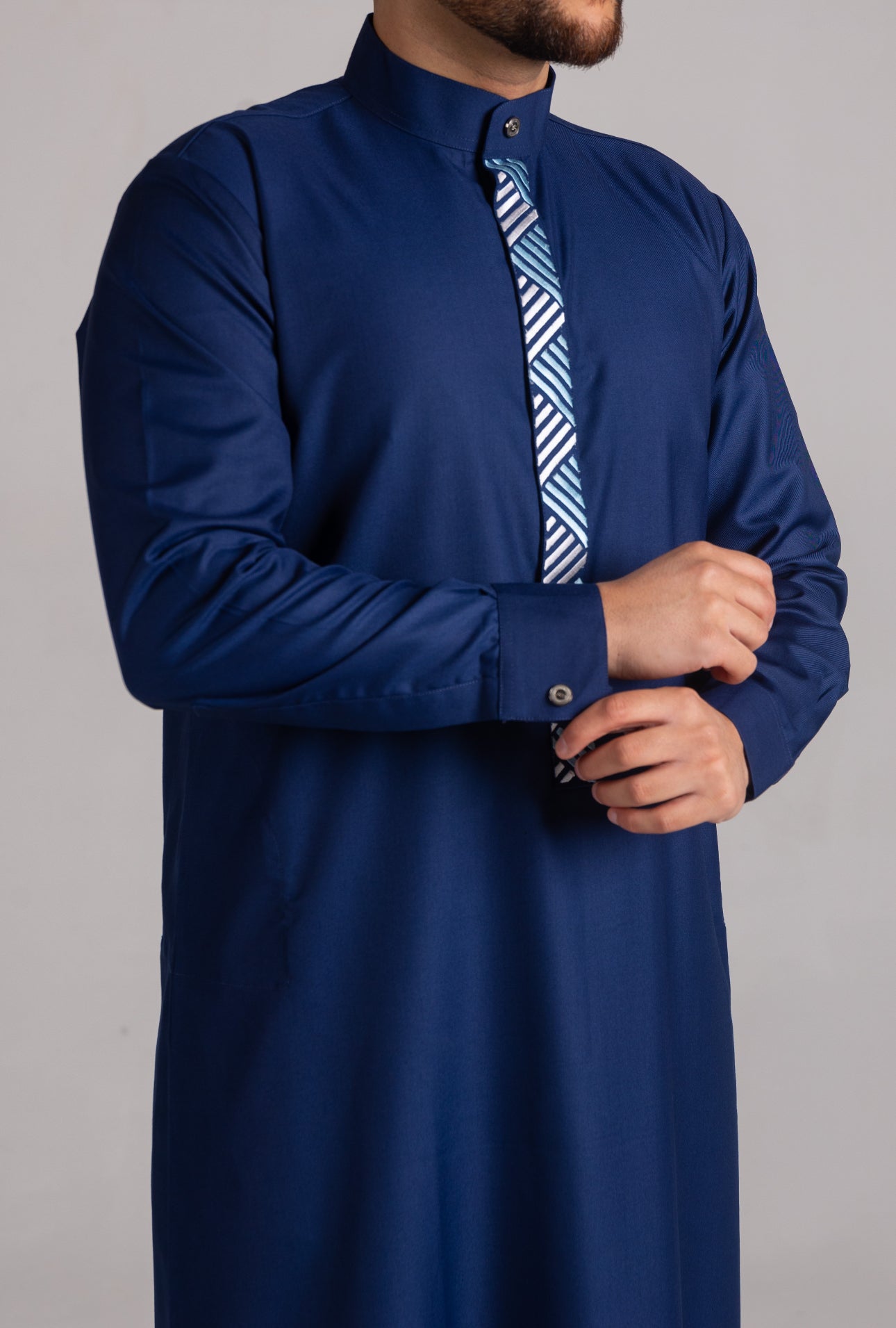 Kids Navy Smart Thobe Design ST5 image 6