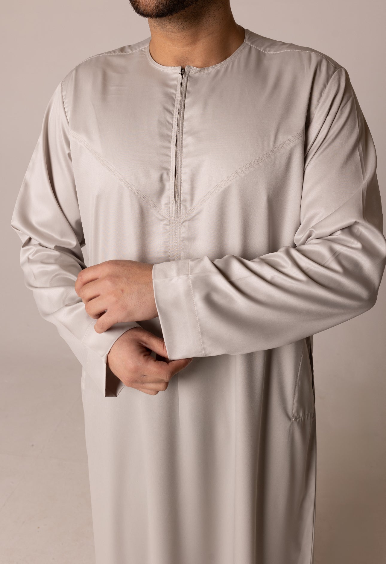 Classic Kids Emirati Thobe ( Beige ) image 4