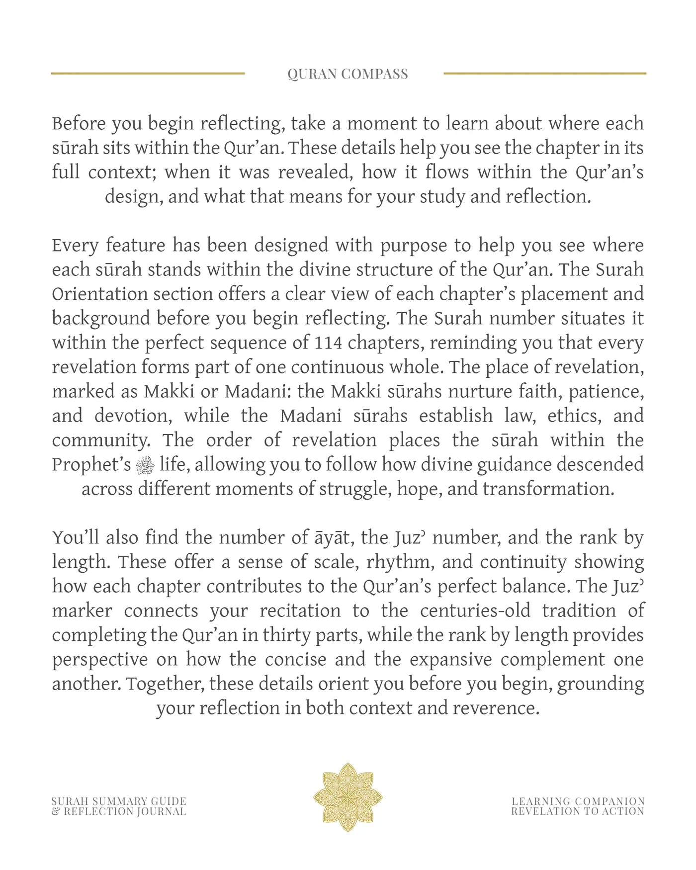 Quran Compass: Surah by Surah Study Guide & Reflection Journal (Deluxe Edition) image 4