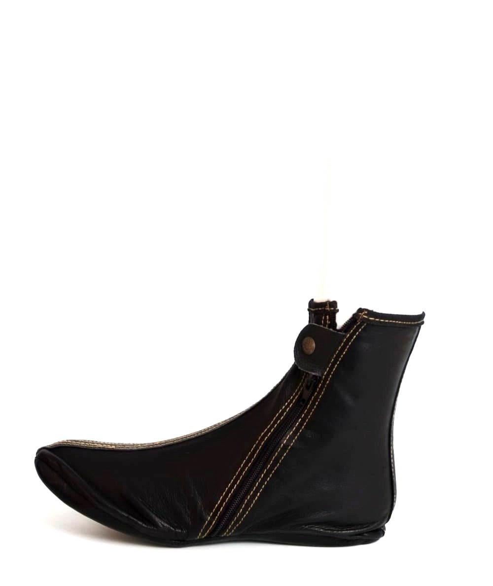 Black Leather Khufs  ( DK spacial soft leather )