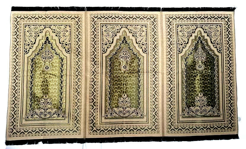 Extra Large Quality Shiny Triple Prayer Mat