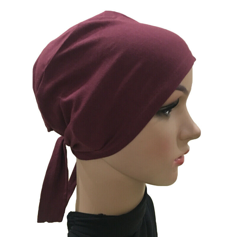 Plain Wine Red Tie On Bonnet