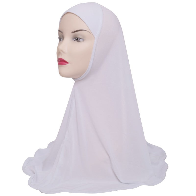Plain One Piece Hijab - White (XLarge)