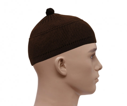 Woolly Style Topi Prayer Hat - Brown