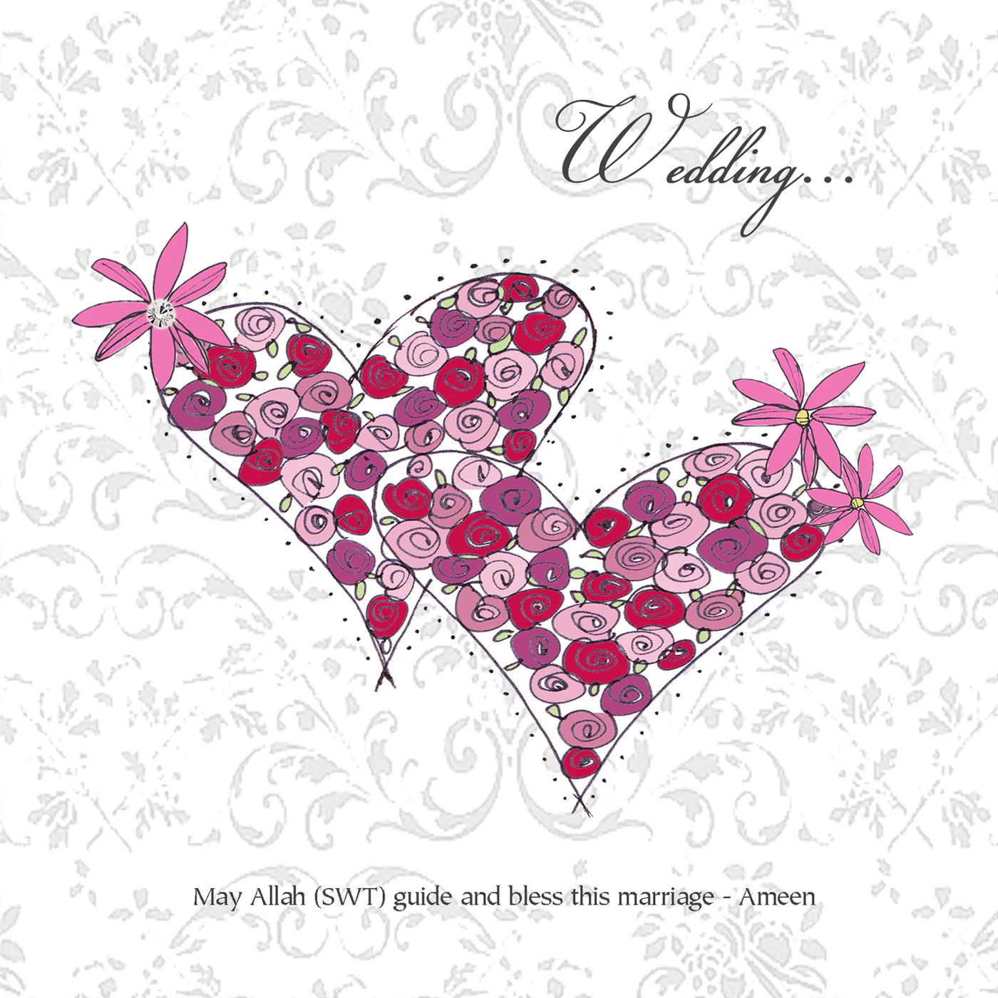 Wedding... - 2 Floral Lovehearts CD 09