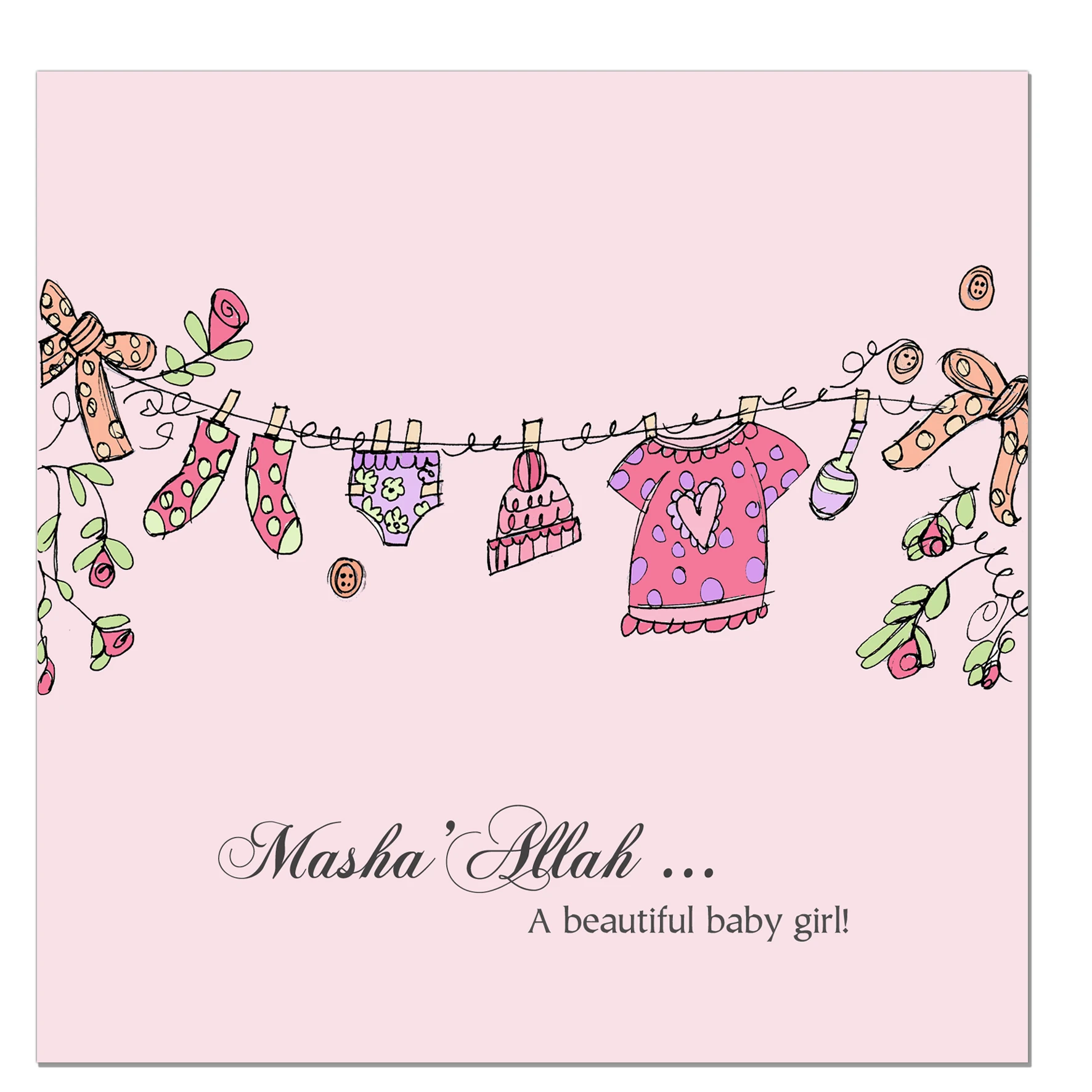 Baby Girl - Pink Clothes Line CD 06