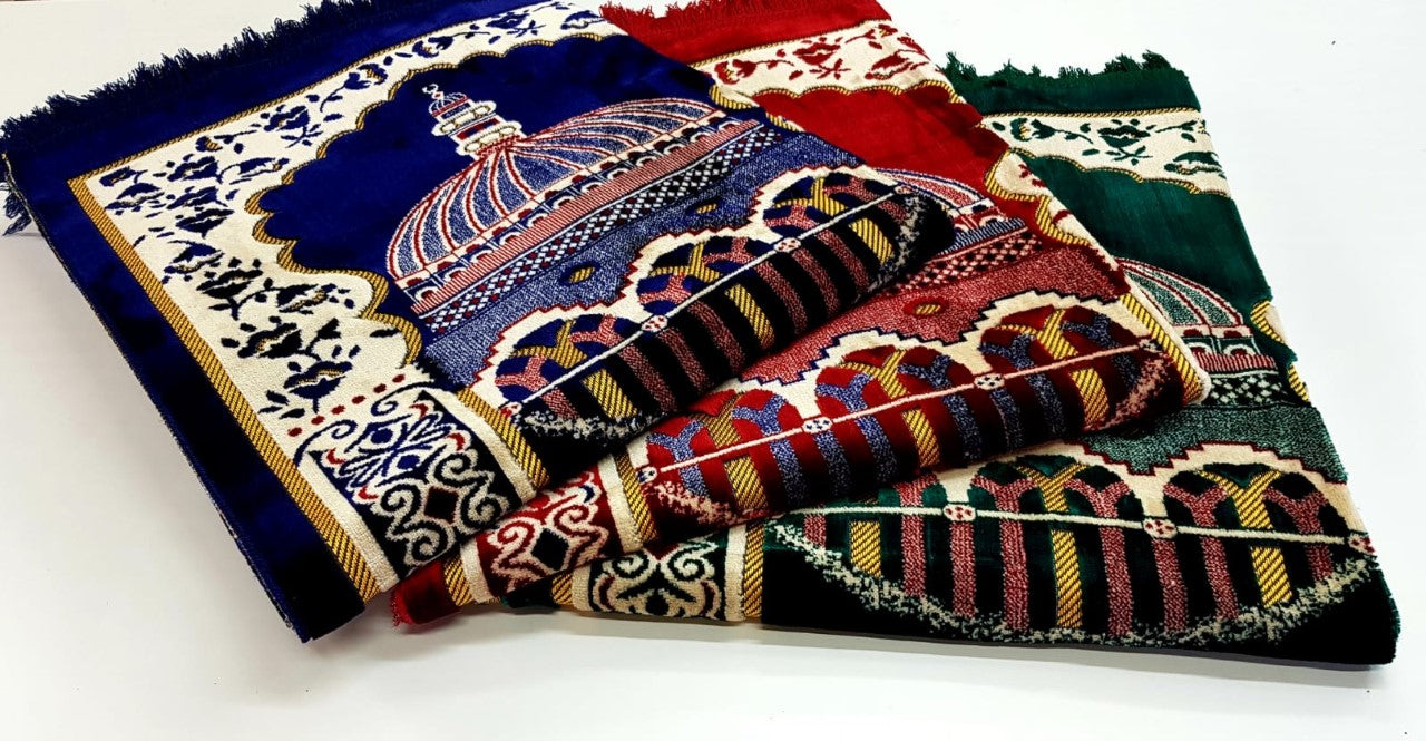 Extra Large Quality Velvet Prayer Mat for 4