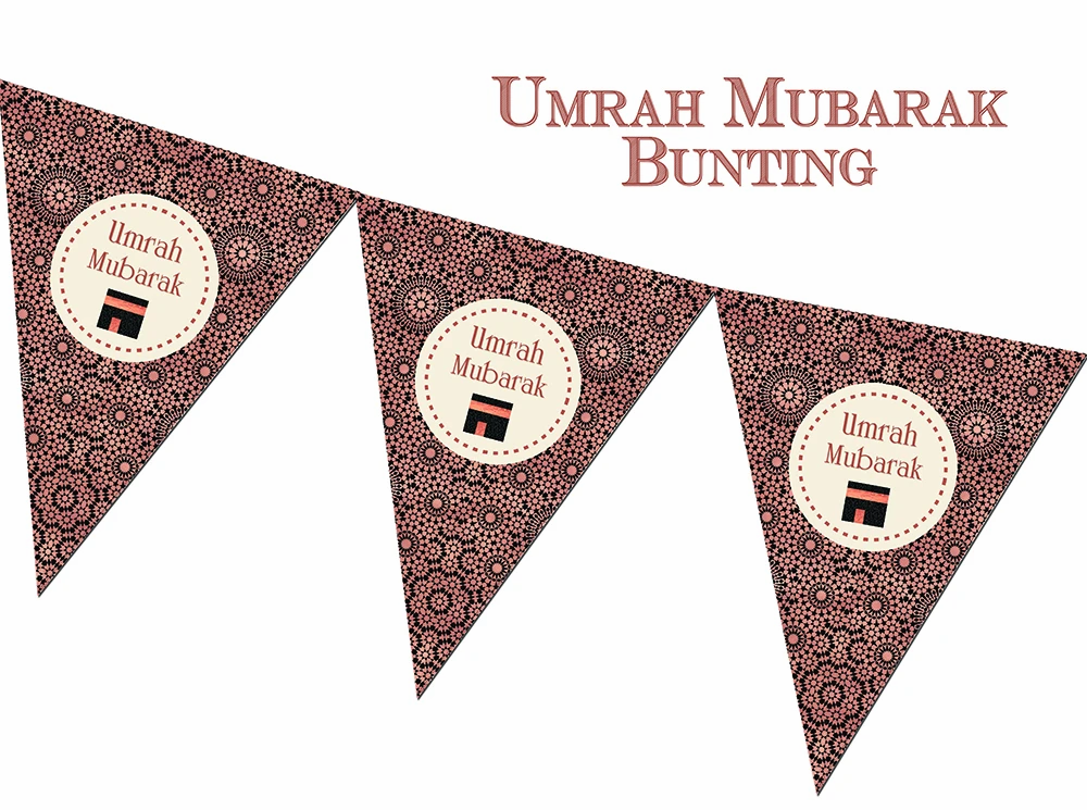 Umrah Mubarak Bunting Copper - FUB 03