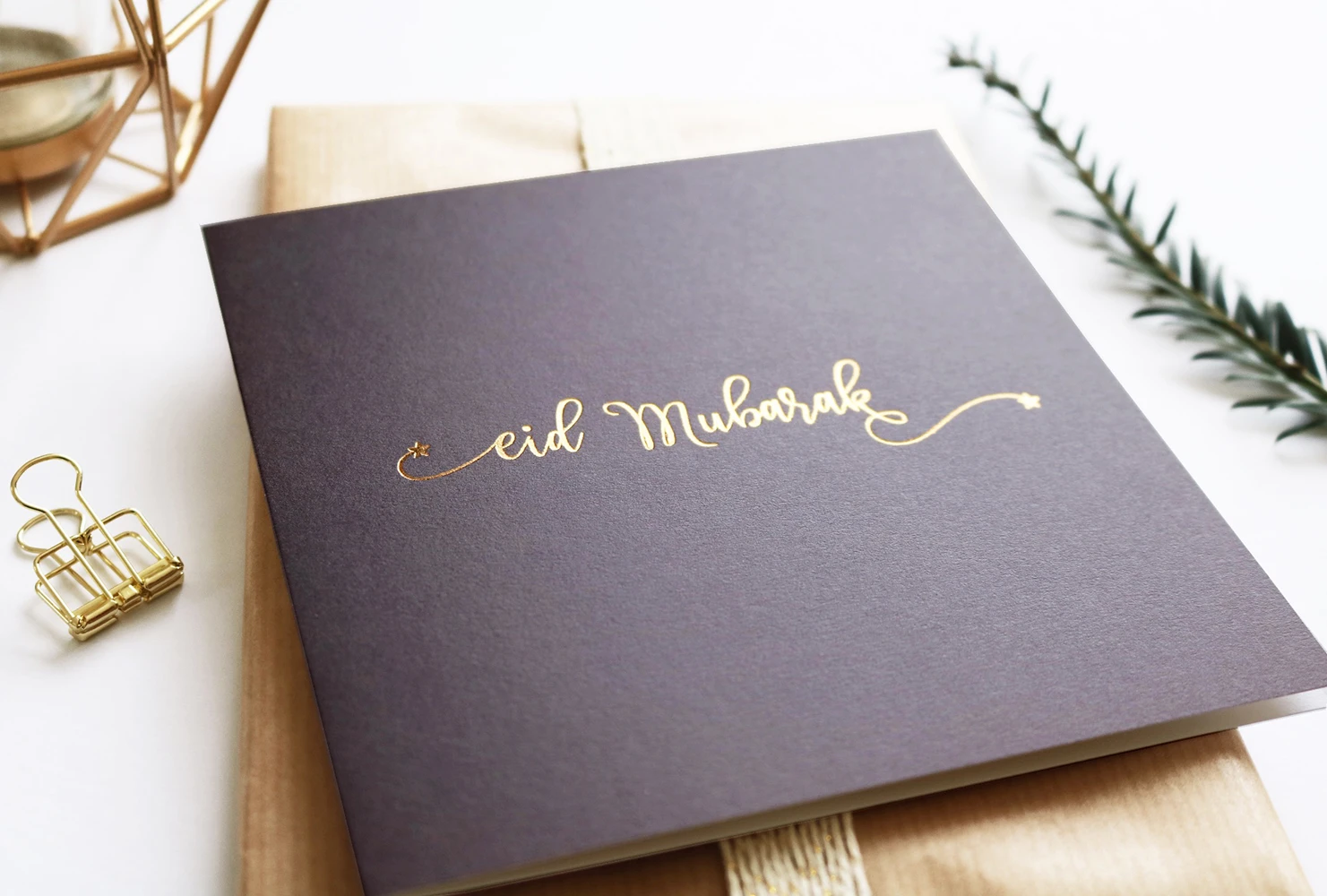Eid Mubarak - Rose & Co - Gold Foiled - Grey RC 06