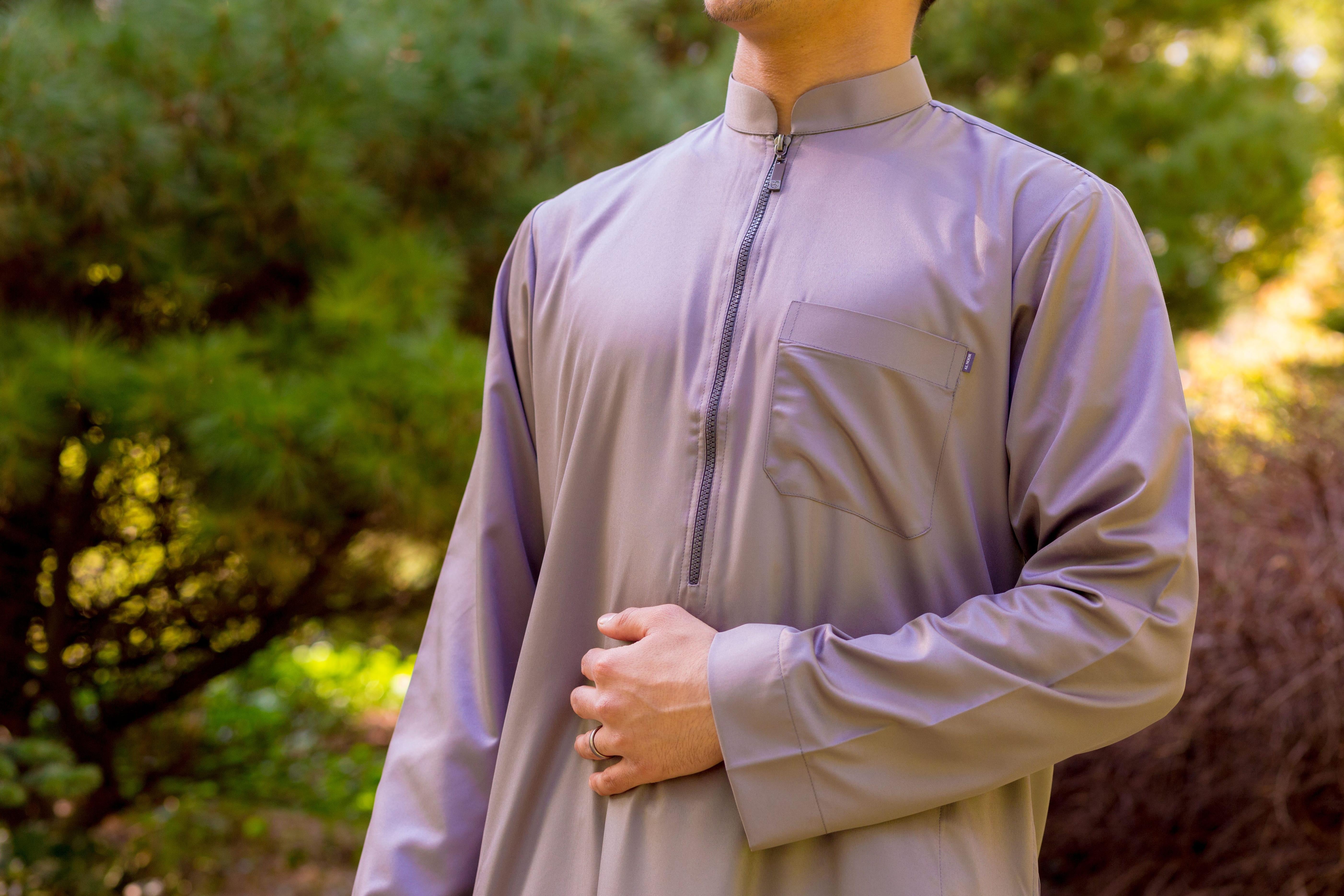 Classic Zip Thobe (Dark Grey)