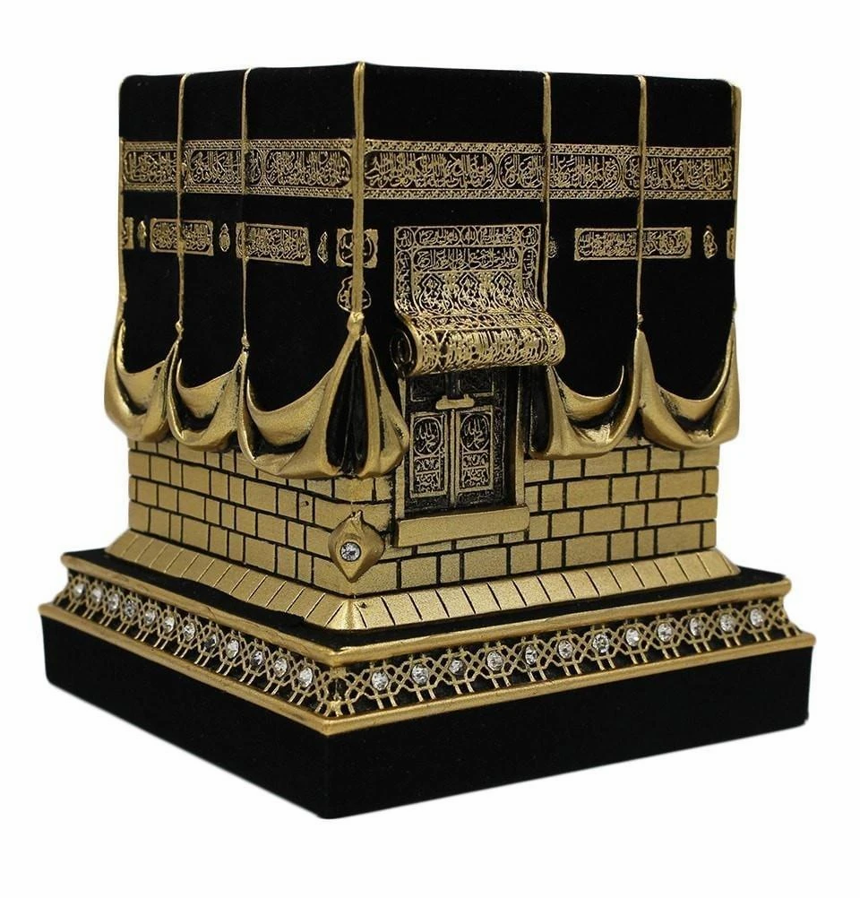 Islamic Table Decor Kaba Replica Gold & Black