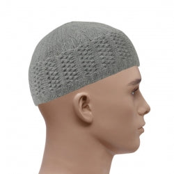 Mens Double Layer Prayer Hat - Grey