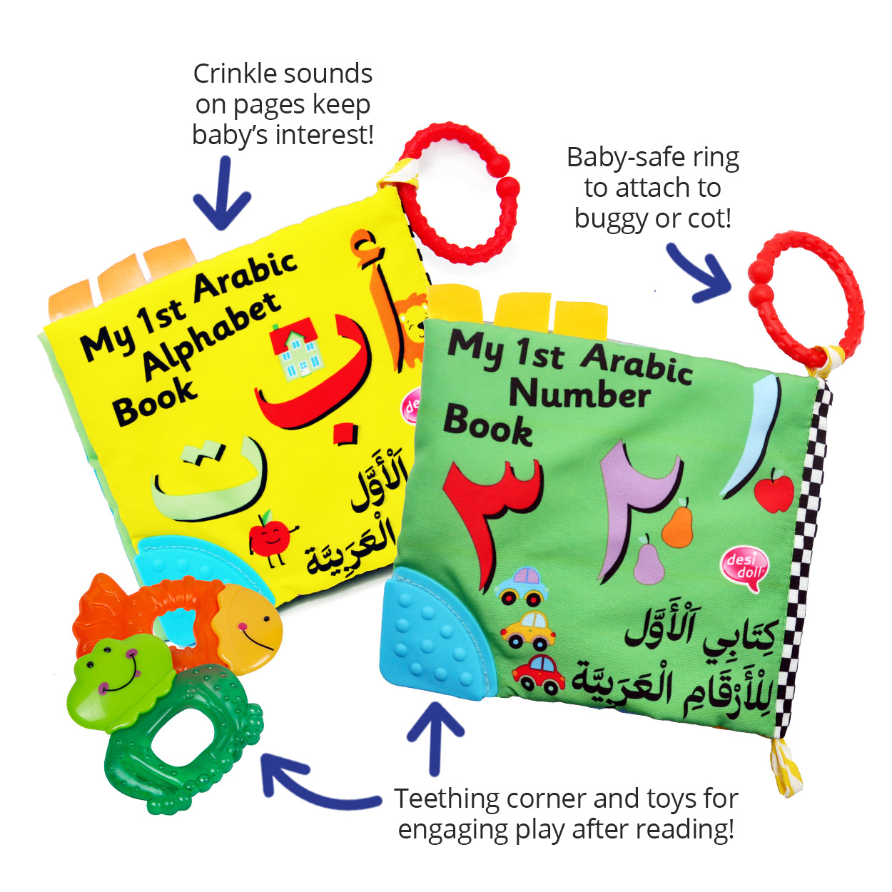 Soft Arabic Books for Baby – Alphabet or Numbers