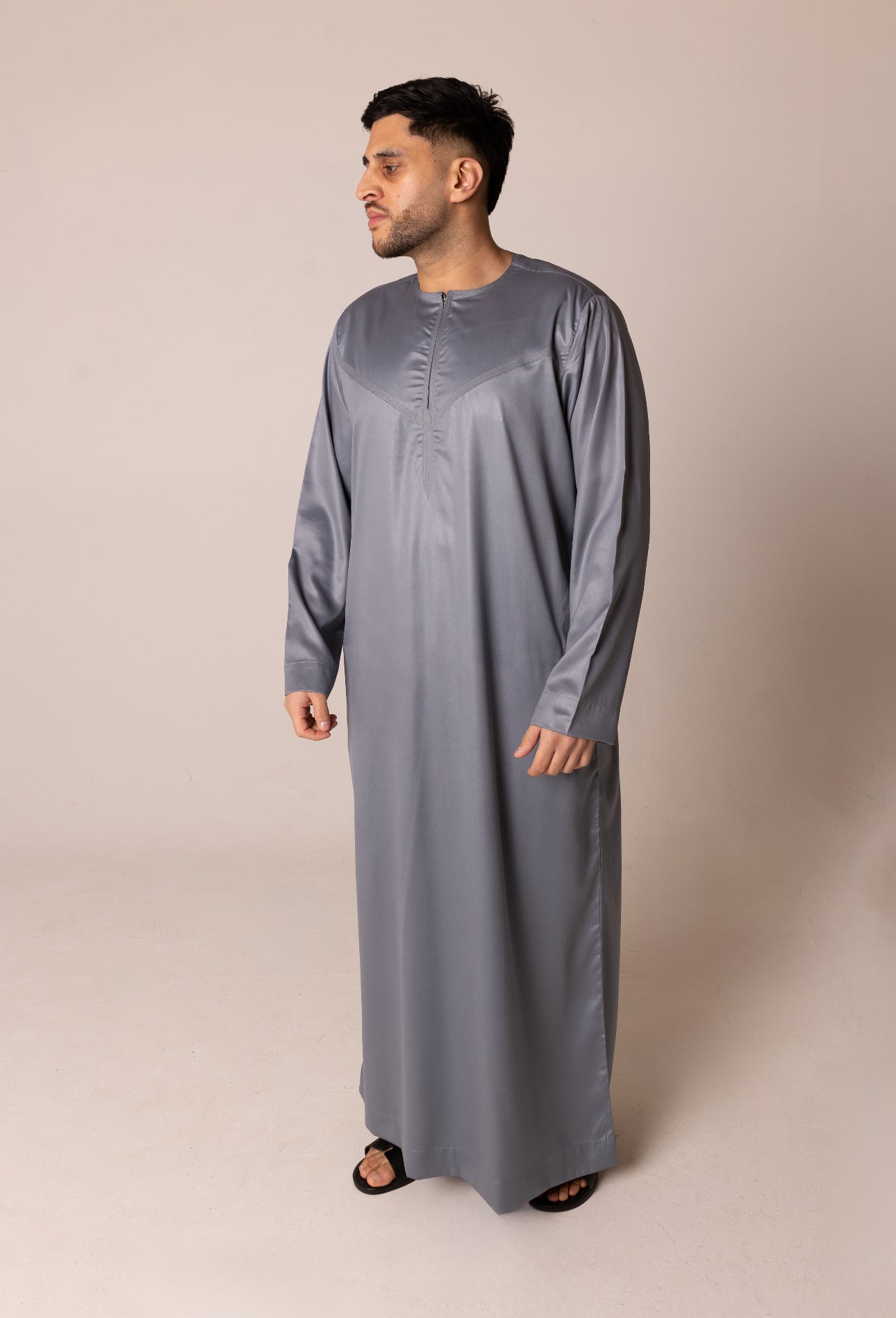 Classic Kids Emirati Thobe ( Dark Grey ) image 3