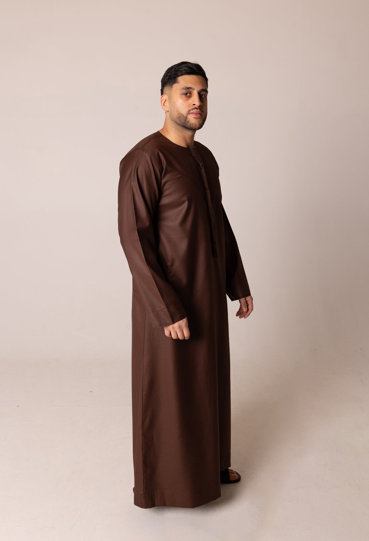 Quality Emirati Thobe ( Brown ) image 1