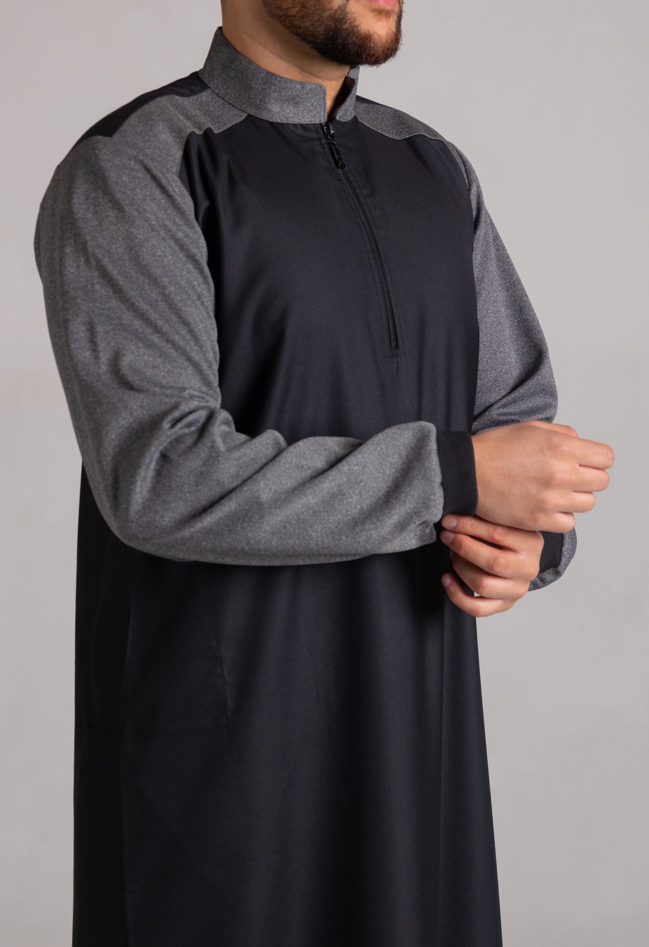 Kids Black Smart Thobe Design ST6