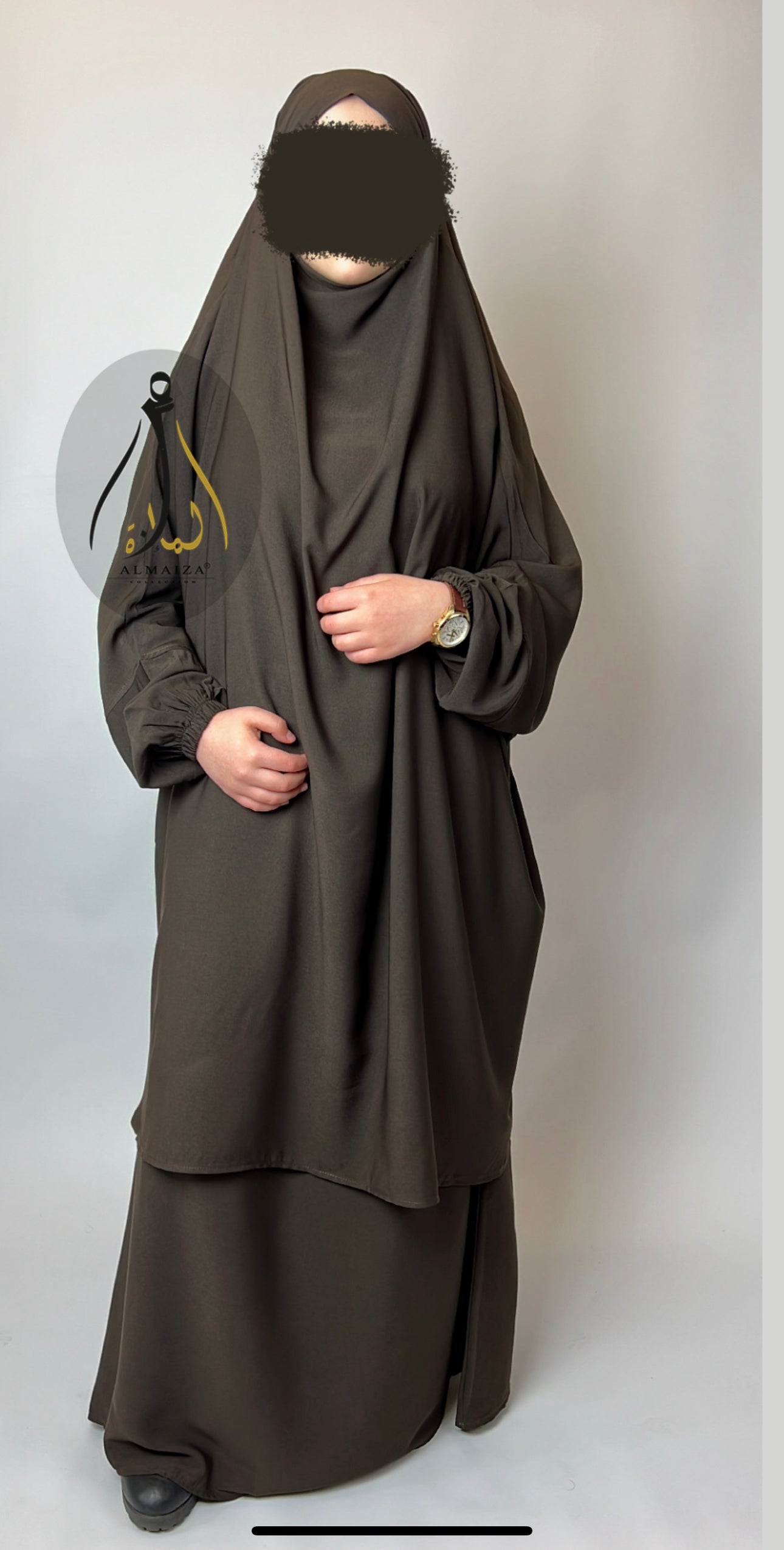 Standard Sahla Two Piece Set Khimar With Skirt + Niqab