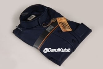 Navy Al Aseel Embroidered Thobe