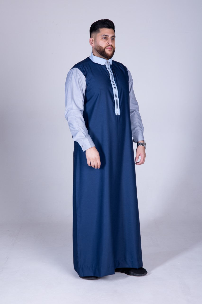 Navy Piping Thobe
