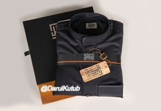 Black Al Aseel Embroidered Thobe