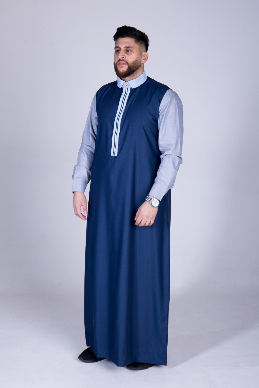 Navy Piping Thobe