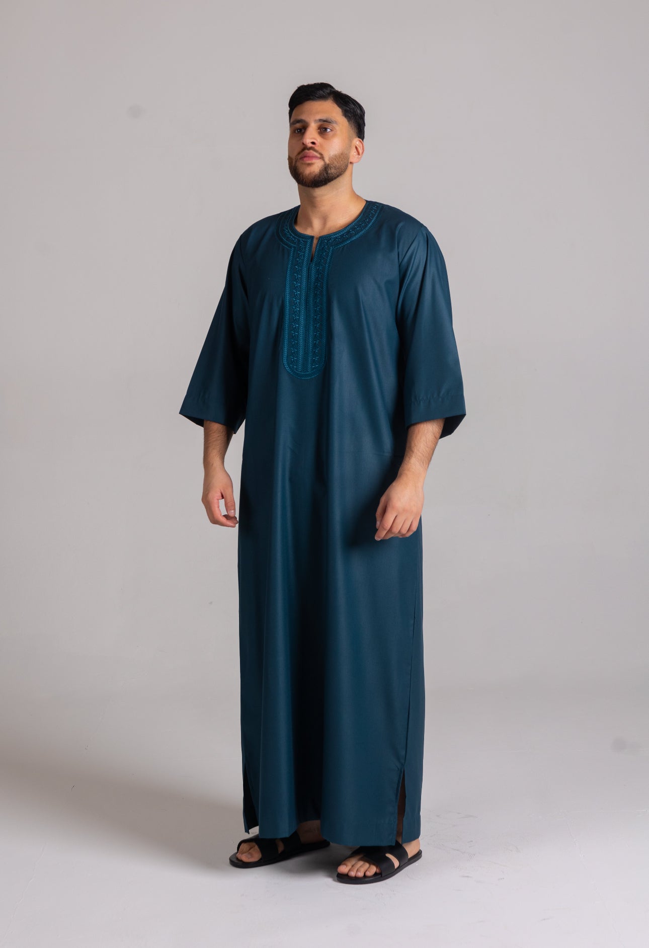 Premium 3 Quarter Sleeve Thobe Teal