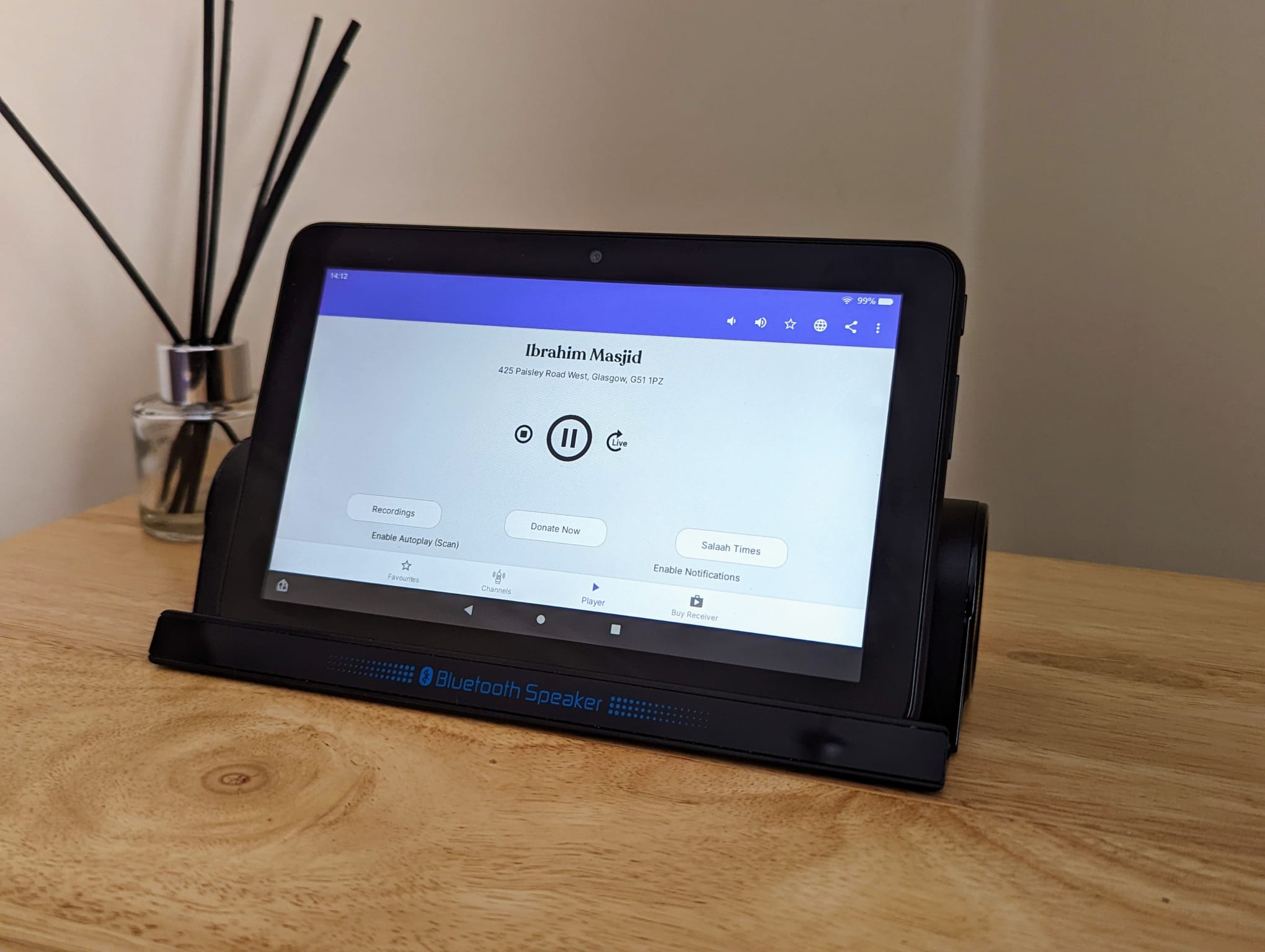 eMasjid Home Receiver AM7 with Speaker Stand