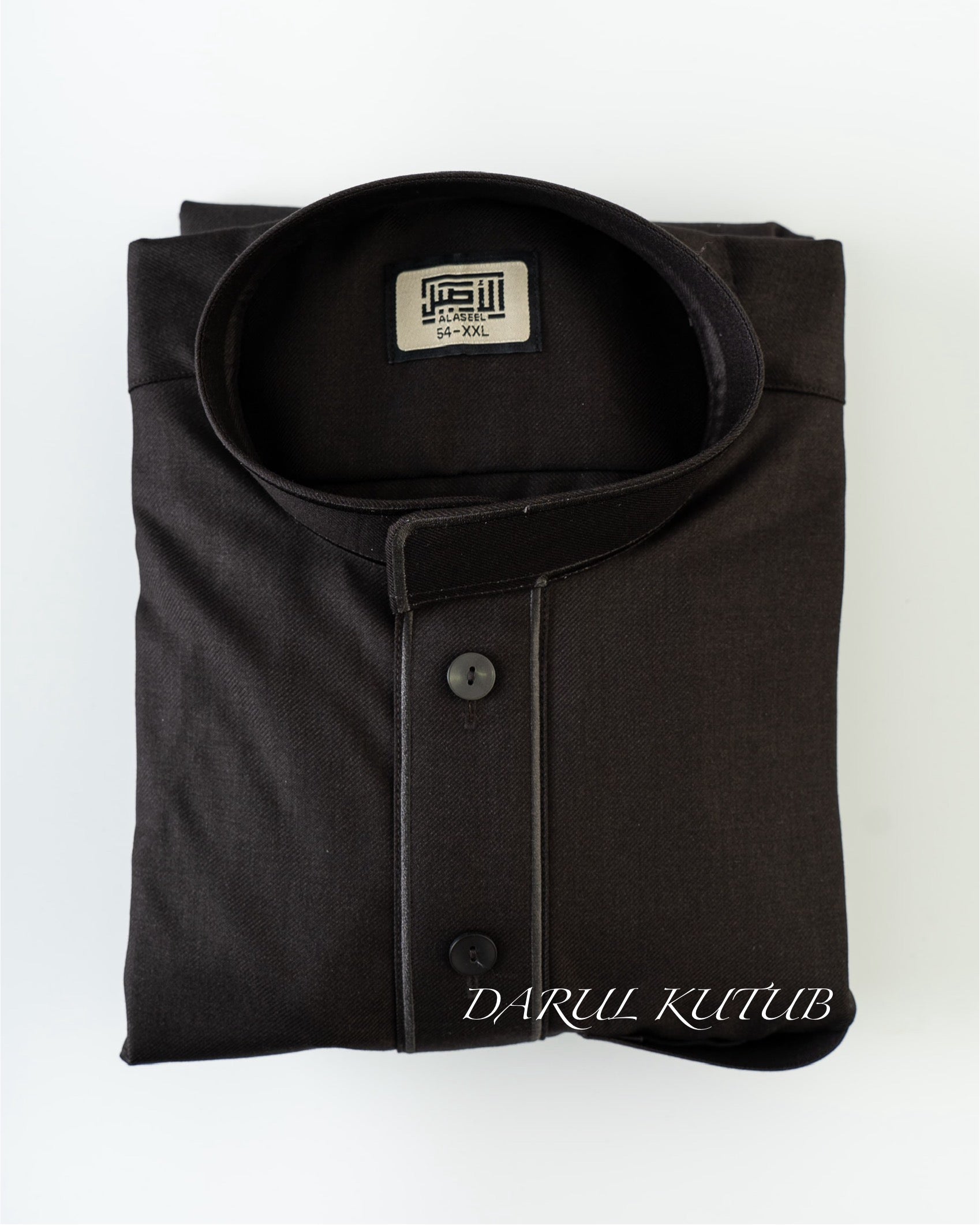 Dark Brown Al Aseel Embroidered Thobe